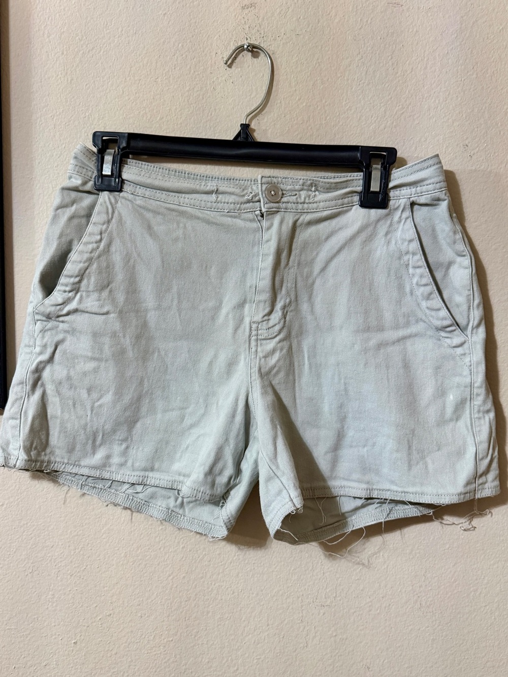 Casual Women's Light Gray Cotton Shorts